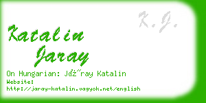 katalin jaray business card